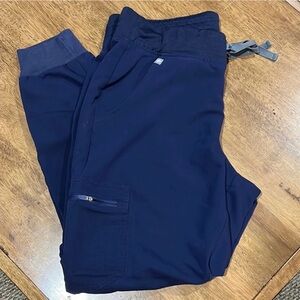 Figs Navy Jogger Scrub Pants size M